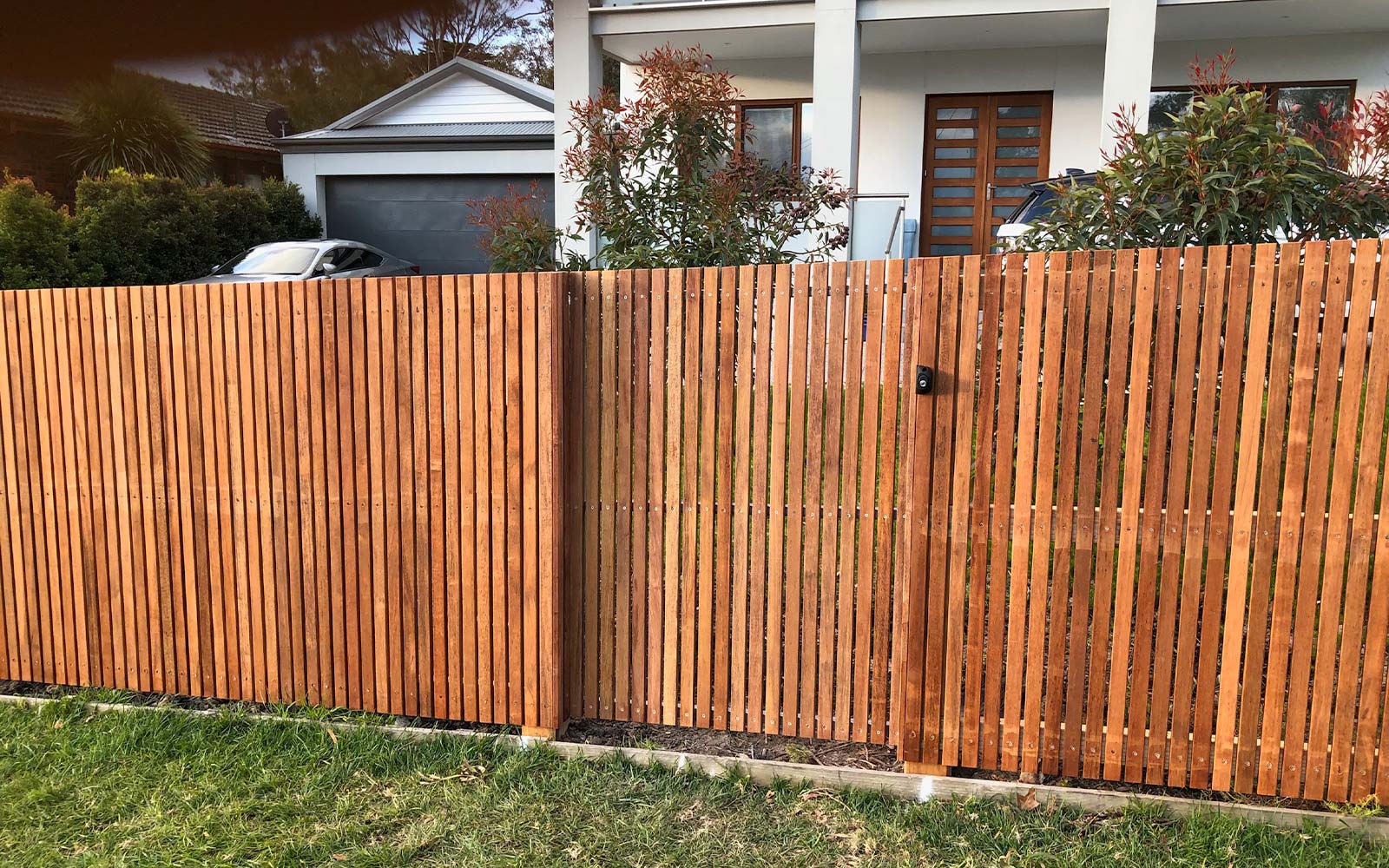 Wooden pedestrian gate